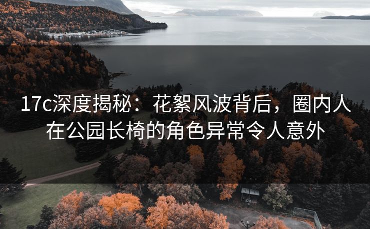 17c深度揭秘：花絮风波背后，圈内人在公园长椅的角色异常令人意外