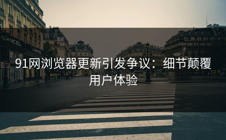 91网浏览器更新引发争议：细节颠覆用户体验